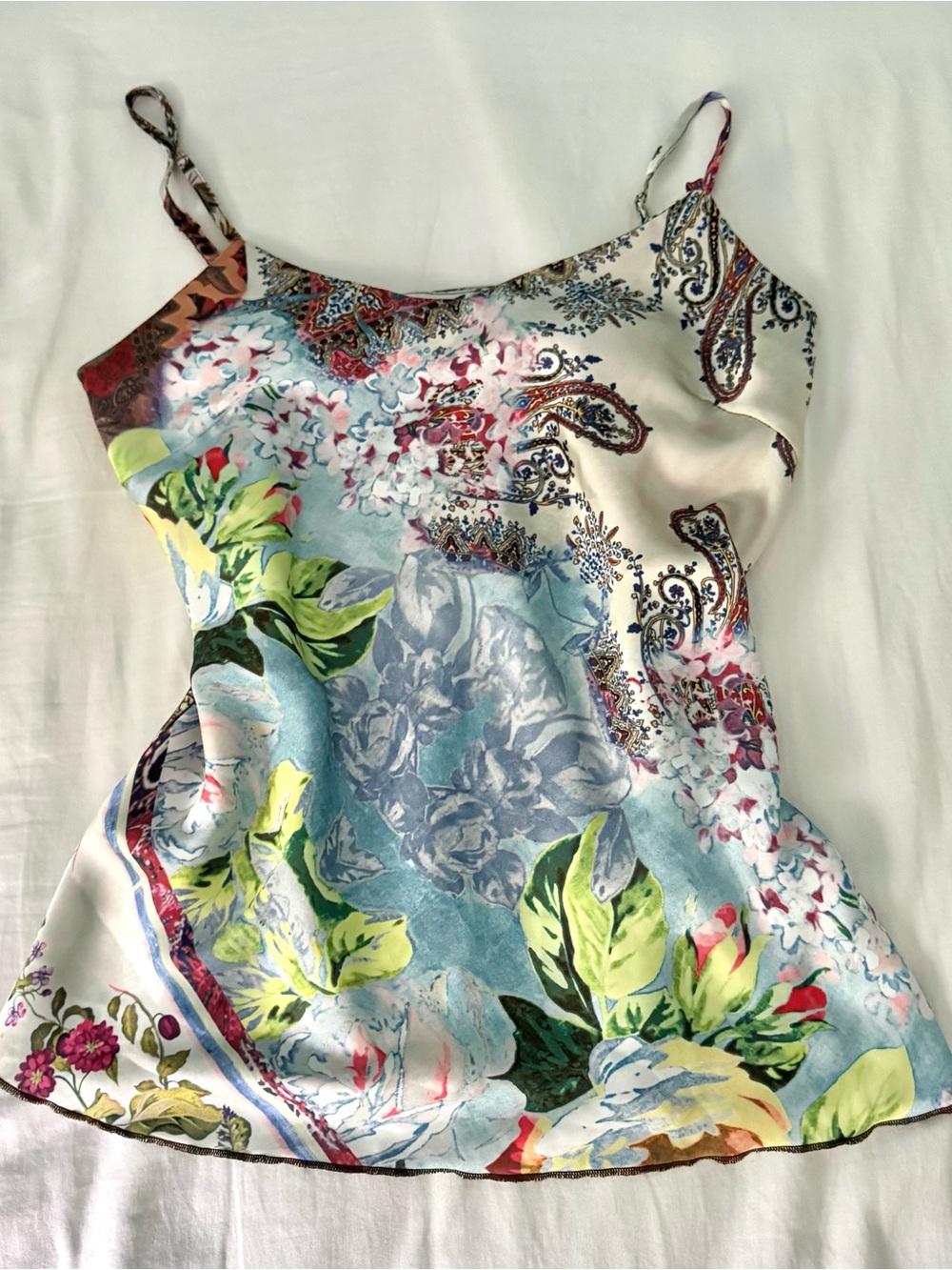 paparazzi Multicolor Floral Paisley Satin Cami